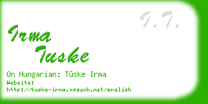 irma tuske business card